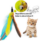 Einziehbares Katzen-Spielzeug, Katzen-Feder-Stabs-Spielzeug mit 1 Zubehör-Wurm-Vogel-Federn Polen 7 fournisseur