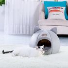 Korallenroter Vlies-Haustier-Bett-Katzen-Schlafsack-Winter-warme kleine Katzen-Betten fournisseur