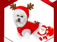 Weihnachtshaustier kleidet Hundemit kapuze Mantel-Fussel-Material mit geometrischen Mustern fournisseur