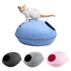 Natürliches Filz-Katzen-Bett, Hundehöhlen-Bett-lustige Ei-Art HAUSTIER Haus mit Kissen-Matte fournisseur