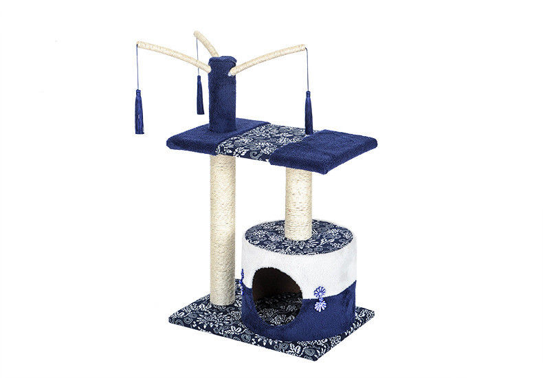 Bequemes Gewebe-Katzen-kletternder Rahmen-korallenrotes Vlies materielles gutes Breathability fournisseur