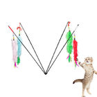 Versehen Sie weiche Haustier-Spiel-Spielwaren-/wechselwirkende Katzen-Spielwaren-nette Größe 55 * 1 cm mit Federn fournisseur
