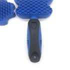 Blaue spezielle Form des Farbhaustier-Haar-Bürsten-Gewichts-167g TPR/pp. materiell fournisseur