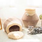 Plüsch-weiches Haustier-Bett-tragbares warmes Katzen-Haus im Freien für Winter fournisseur
