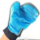 Weicher Silikon-Pflegenbürsten-Handschuh-Doppelt-Zweck-Maschen-Katzen-Haar-Handschuh fournisseur