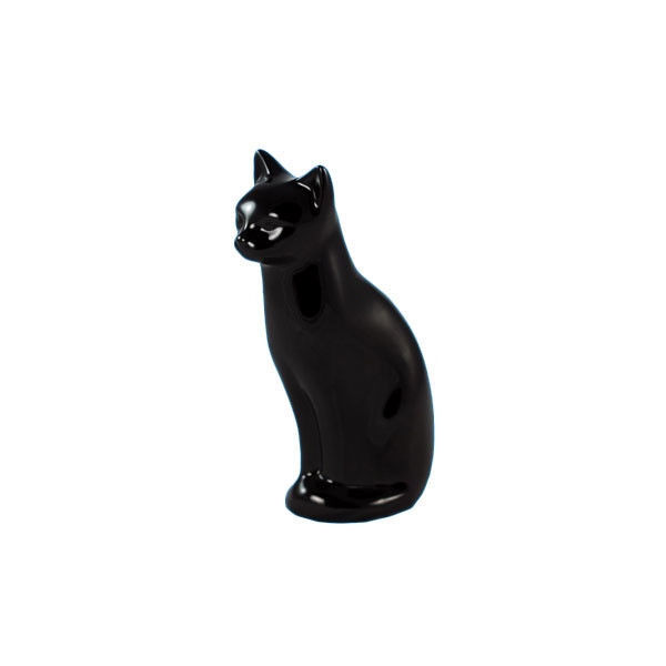 Schwarze Farbkatzen-geformte Urne, einzigartiges Katzen-Urne-Metallmaterielles Messingim amerikanischen Stil fournisseur