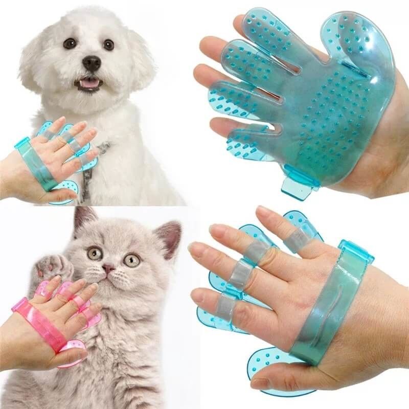 Gummikatzen-Haar-Handschuh-Kamm-Hundehechel-Haustier Deshedding-Bürsten-Handschuh fournisseur